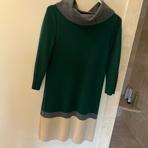 Kate Spade Green Sweater Cowl Neck Dress